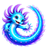 Onzu the axolotl, waving